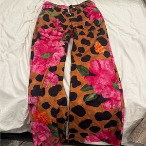 Floral Boot Cut Pants